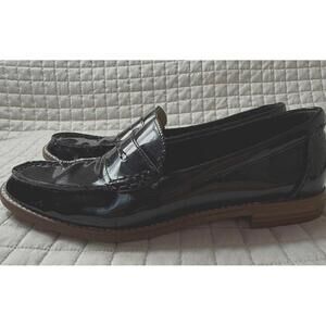 Sperry Top-Sider Women’s Size 9 Seaport Black Patent Leather Penny Loafer